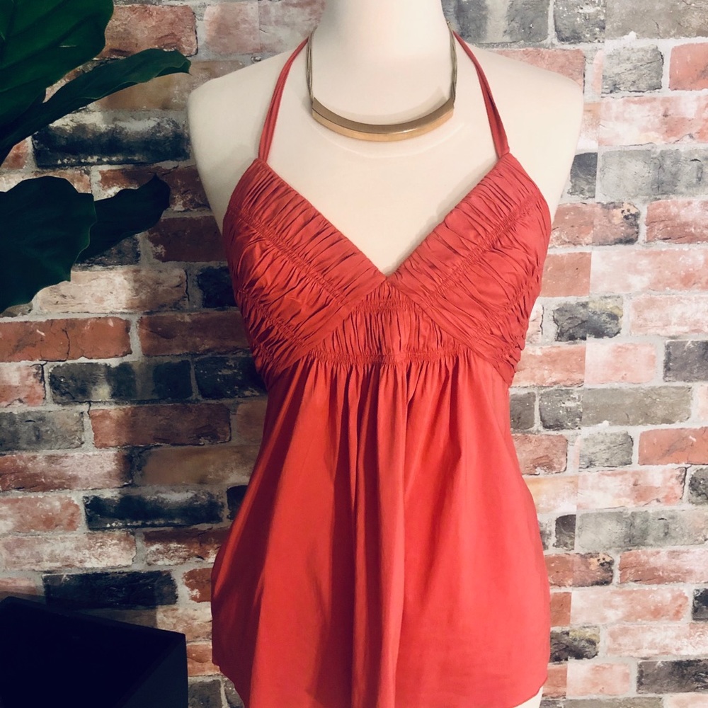 Coral BCBG Maxazria halter top
